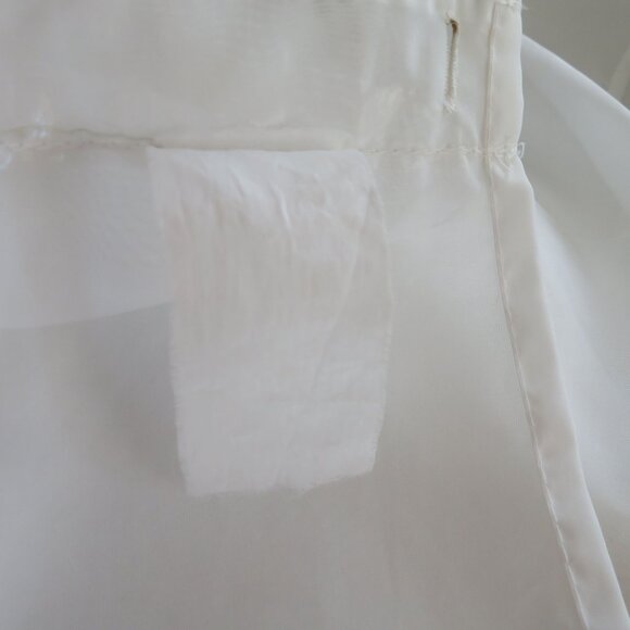 Vintage Semi Sheer Fabric Shower Curtain Valance Embroidered Tropical Palm Trees - Picture 8 of 8